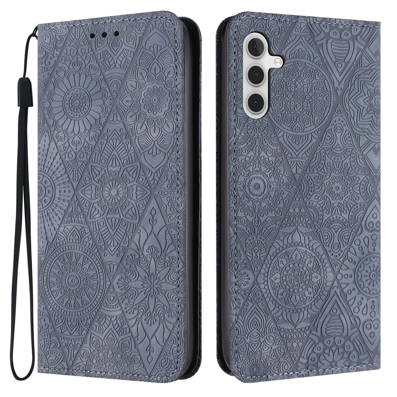 For Samsung Galaxy S23 FE PU Leather Wallet Case Retro Flower Imprnted Stand Phone Cover For Samsung Galaxy S23 FE PU Leather Wallet Case Retro Flower Imprnted Stand Phone Cover